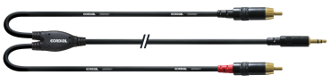 Cordial CFY 3 WCC, Y-adapterikaapeli, miniplug - 2x rca uros, 3m