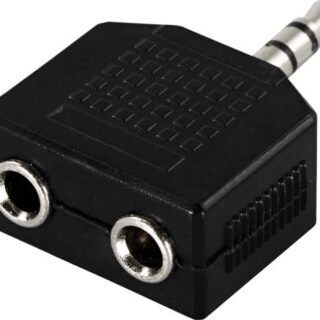 Deltaco AA-2 Y-adapteri 1x 3,5mm plug > 2x 3,5mm jack