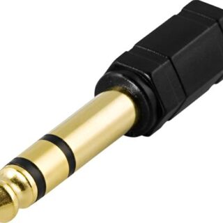 Deltaco AD-1-K adapteri 6,3mm uros - 3,5mm stereo naaras