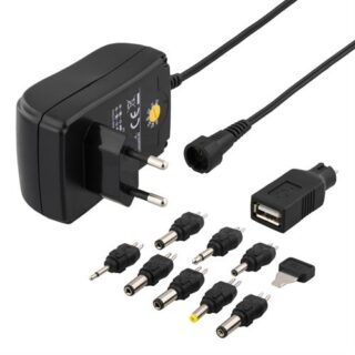 Deltaco virtalähde 230V - 3-12V DC 1,5A