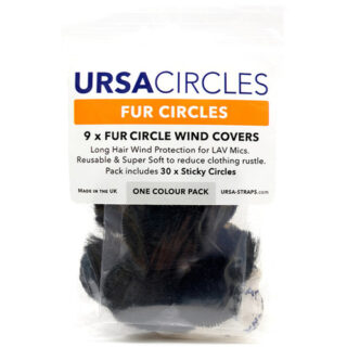 Ursa Fur Circles nappimikrofonin piilotukseen, musta, 9kpl + 30kpl Sticky Circles