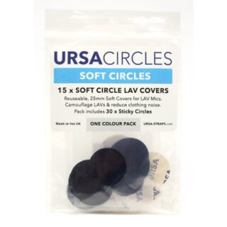 Ursa Soft Circles nappimikrofonin piilotukseen Musta (15kpl) + (30kpl) Sticky circles